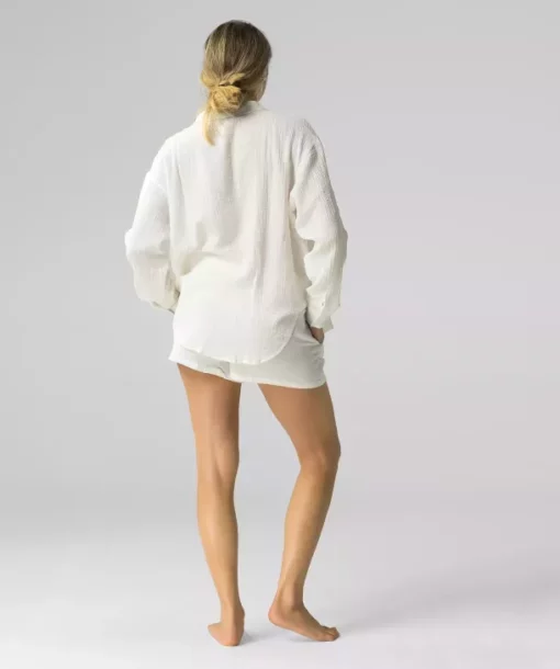 Piżama damska Atlantic muślin HLP-476-ecru - obrazek 2