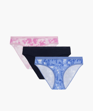 Figi damskie Atlantic Bikini 3-pak, 3LP-207-ROZ/GRA/NIE