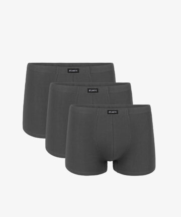 Bokserki Atlantic, 3 -pak 3BMH-007-grafitowe