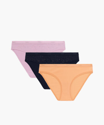 Figi damskie Atlantic Bikini 3-pak, 3LP-210-ROZ/POMJ/GRA