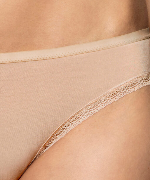 Figi damskie Atlantic Sport, 2-pak 2BLP-054 beżowe WYPRZEDAŻ - obrazek 3