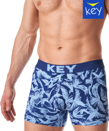 Bokserki KEY MXH-417 B23 niebieskie ptaki
