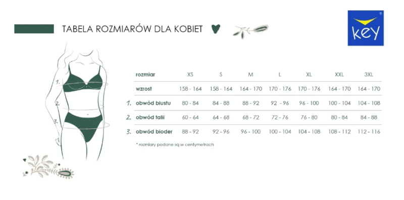 key rozmiarówka damska