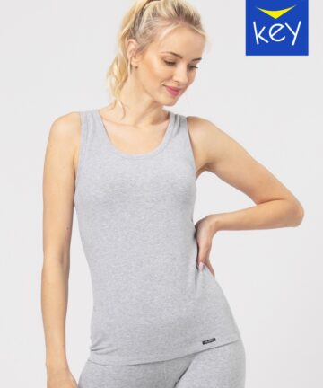 Koszulka damska KEY LVS-729 Hot Touch jasny szary