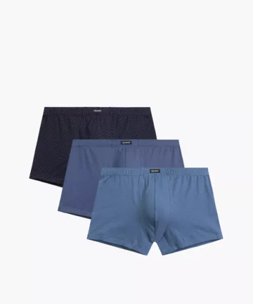 Bokserki Atlantic 3MH-212-GRA/NIE/DEN, 3-pak, granat/niebieski/denim