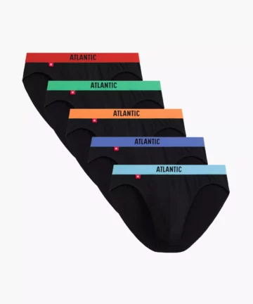 Slipy męskie sport Atlantic 5SMP-004, 5-pak, czarne