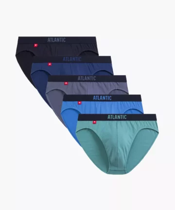 Slipy męskie sport Atlantic 5SMP-004-ZIEJ/GRA/NIEJ/IND/NIEC, 5-pak, multikolor