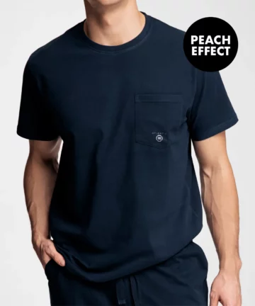T-shirt męski Atlantic NMT-033 granatowy