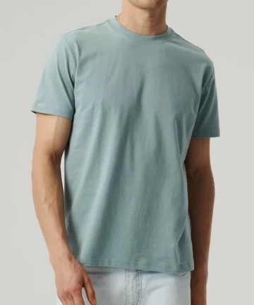 T-shirt męski Atlantic NMT-033 niebieski