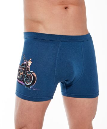 Bokserki męskie Cornette Tattoo 280/232 Motorcycle morskie obcisłe