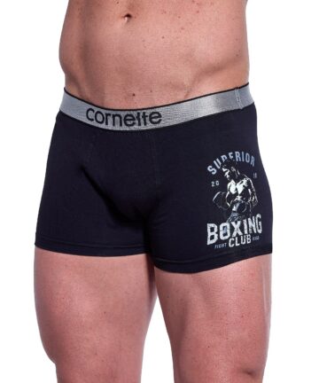Bokserki męskie Cornette Tattoo 280/240 Boxing czarne obcisłe