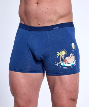 Bokserki męskie Cornette Tattoo 280/244 Piglet jeans obcisłe