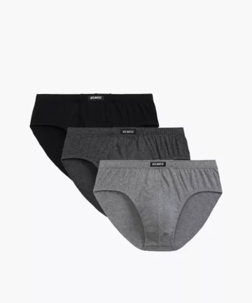 Slipy Classic Atlantic 3BMP-006-CZA/SZM/SZMC, 3-pak, czarne/szare/ciemne szare