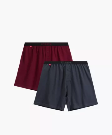 2-PACK Bokserki męskie luźne Atlantic 2MBX-025-GRF/CAB