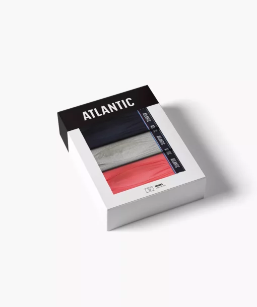 3-PACK Bokserki męskie Atlantic 3MH-214-GRA/KOR/SZM - obrazek 4