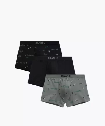 3-PACK Bokserki męskie Atlantic 3MH-223-CZA/CZA/KHAJ