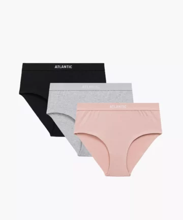 3-PACK Figi damskie Atlantic Maxi 3CLP-009-CZA/ROS/SZM