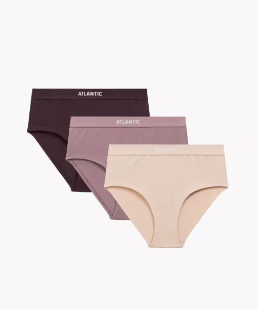 3-PACK Figi damskie Atlantic Maxi 3CLP-009-ROSC/WIN/BEZC