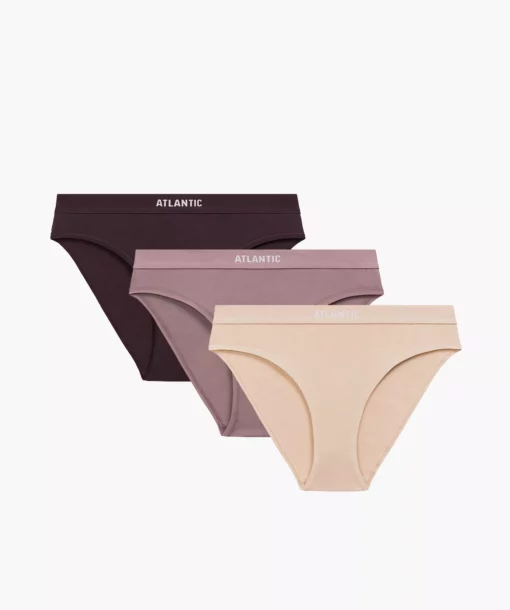 3-PACK Figi damskie Atlantic Sport 3CLP-012-ROSC/WIN/BEZC