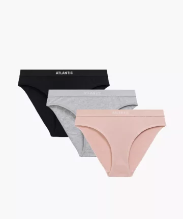 3-PACK Figi damskie Atlantic Sport 3CLP-012-CZA/ROS/SZM