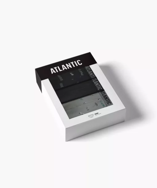 3-PACK slipy męskie Atlantic sport 3MP-206-CZA/CZA/KHAJ - obrazek 4