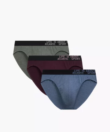 3-PACK Slipy męskie Atlantic sport 3MP-209-ZIM/WIM/NIM