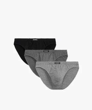 3-PACK Slipy męskie Atlantic Sport 3BMP-322-CZA/SZM/SZMC