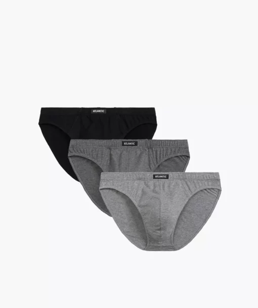 3-PACK Slipy męskie Atlantic Sport 3BMP-322-CZA/SZM/SZMC