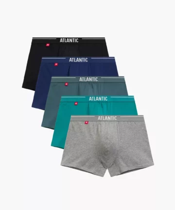 5-PACK Bokserki męskie Atlantic 5SMH-004-NIE/ZIE/CZA/SZM/NIEC