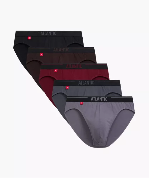 5-PACK Slipy męskie Atlantic sport 5SMP-004-BRO/GRF/CZA/SZA/CAB