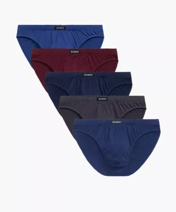 5-PACK Slipy męskie Atlantic sport 5SMP-002-NIE/CAB/STAC/GRA/NIEC