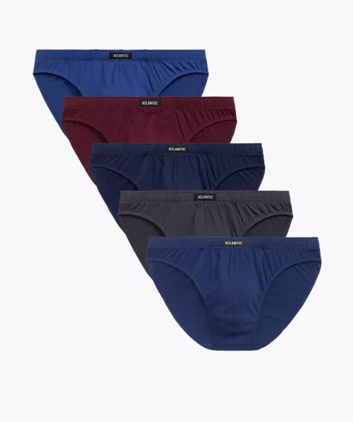5-PACK Slipy męskie Atlantic sport 5SMP-002-NIE/CAB/STAC/GRA/NIEC