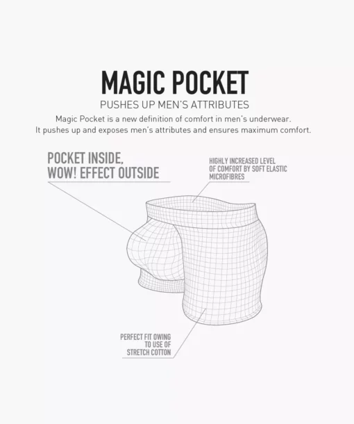 Bokserki męskie Atlantic Magic Pocket BMH-1200-BIAŁY - obrazek 2