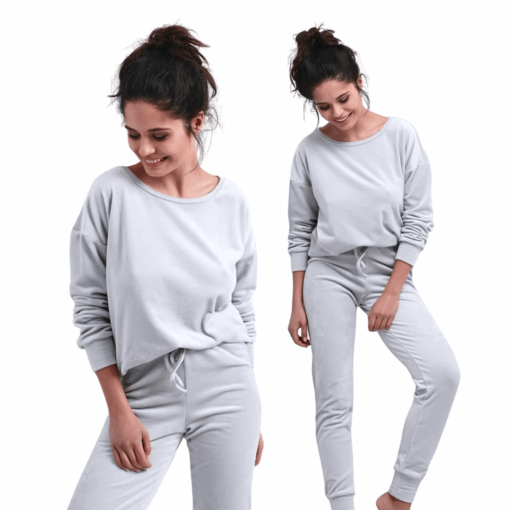 Piżama damska Sensis Silver dres długa poliester Angora Soft szary