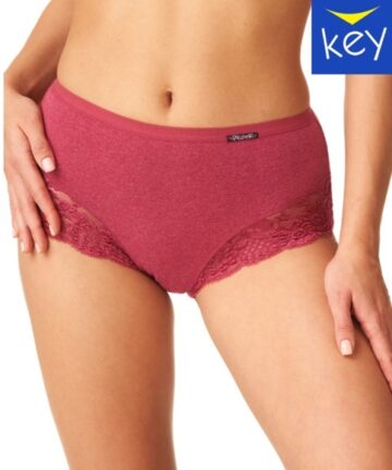 Alternative view of 2-PACK Figi damskie KEY LPF-729 Hot Touch bordowe bawełniane