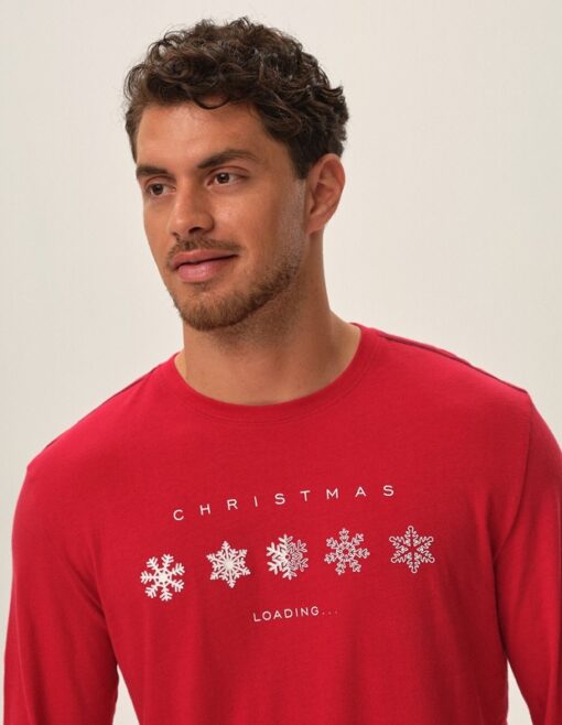 Piżama męska Henderson 41914 HONEST czerwony - obrazek 2