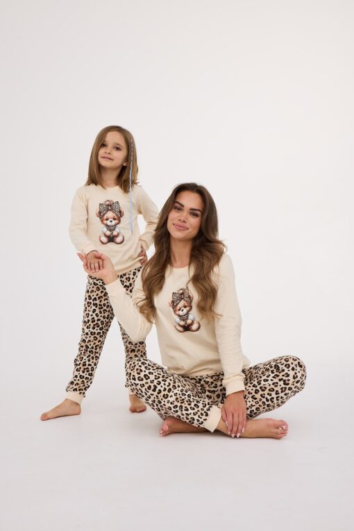 Piżama dziewczęca CORNETTE DZ KD-594/191 PANTHER beige - obrazek 3