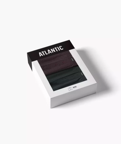 2-PACK Bokserki męskie Atlantic luźne 2MBX-079-WIN/SZG bawełniane - obrazek 4