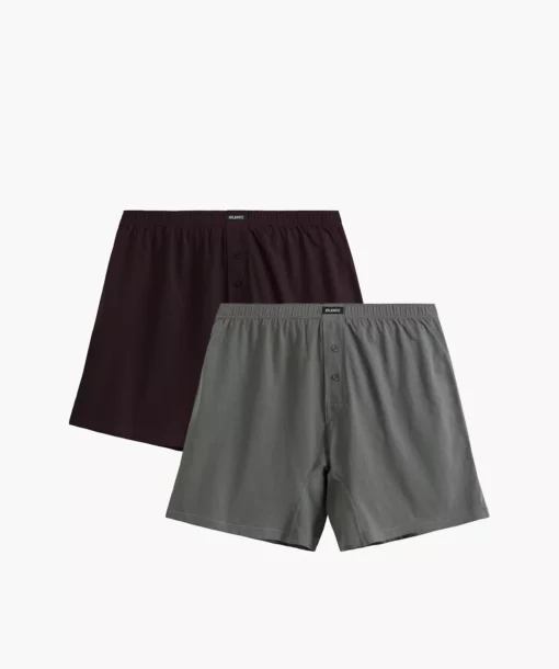 2-PACK Bokserki męskie Atlantic luźne 2MBX-054-WIN/KHA bawełniane
