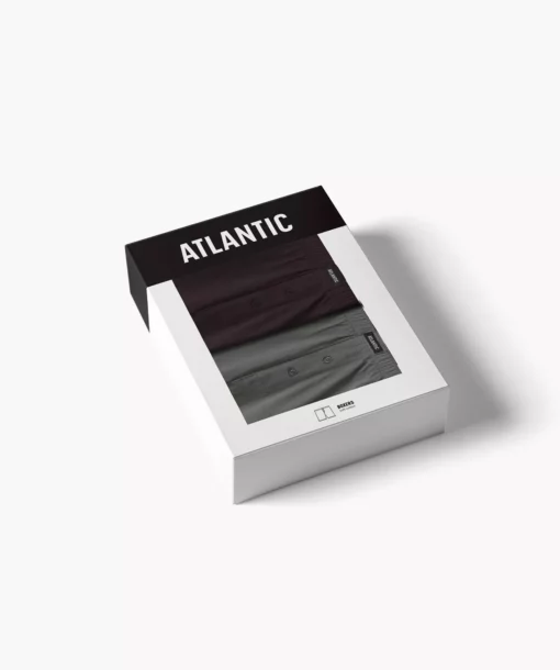 2-PACK Bokserki męskie Atlantic luźne 2MBX-054-WIN/KHA bawełniane - obrazek 4