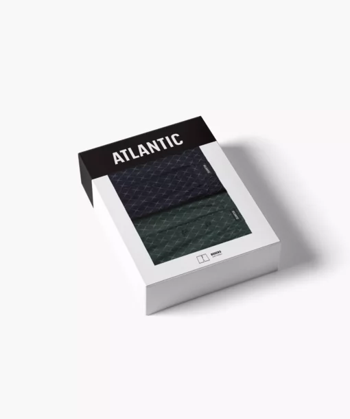 2-PACK Bokserki męskie Atlantic luźne 2MBX-077-GRA/ZIEC bawełniane - obrazek 4