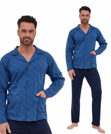 Piżama męska Cornette 114/78 rozpianana multicolor