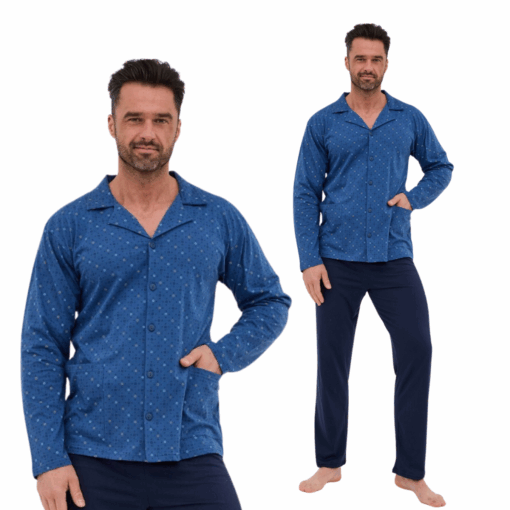 Piżama męska Cornette 114/78 rozpianana multicolor
