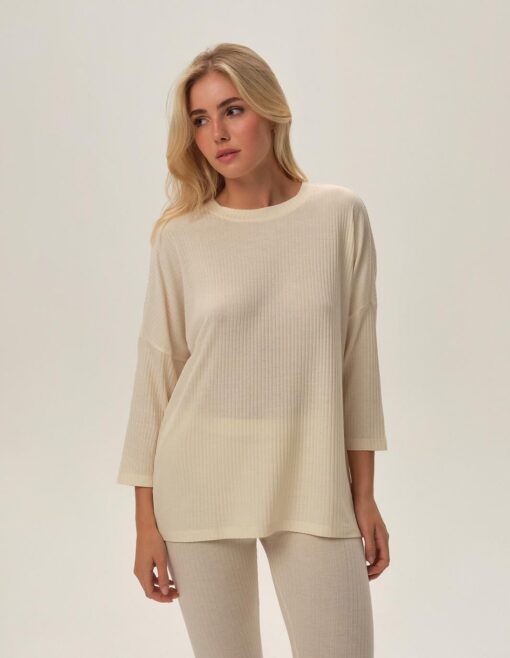 Piżama damska Henderson Laides 42706 Frau 3/4 cream