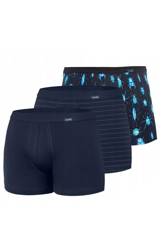 3-Pack Bokserki męskie bawełniane Cornette 946/04 A'3 granatowy-jeans