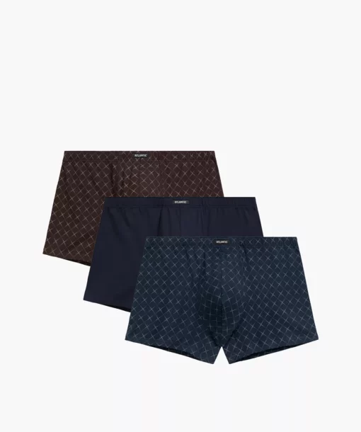 3-PACK Bokserki męskie Atlantic 3MH-216-GRAJ/ZGRA/BRO bawełniane