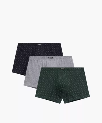 3-PACK Bokserki męskie Atlantic 3MH-216-GRA/SZM/ZIEC bawełniane