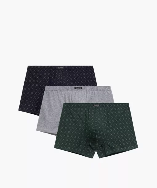 3-PACK Bokserki męskie Atlantic 3MH-216-GRA/SZM/ZIEC bawełniane