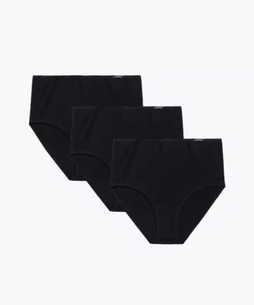 3-PACK Figi damskie Atlantic Maxi 3BLP-604-CZARNY bawełniane