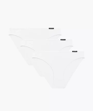 3-PACK Figi damskie Atlantic Sport 3BLP-580-BIAŁY bawełniane